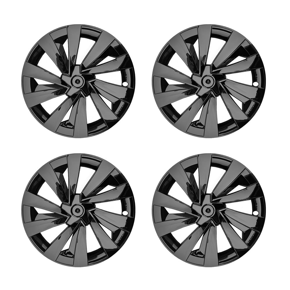 Tesla Model Y Juniper 19" Crossflow Wheel Covers | Helix Style ABS Polymer Rim Protectors (2025+)