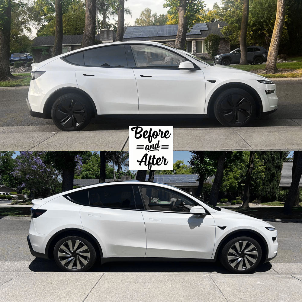 Tesla Model Y Juniper 19" Crossflow Wheel Covers | Helix Style ABS Polymer Rim Protectors (2025+)