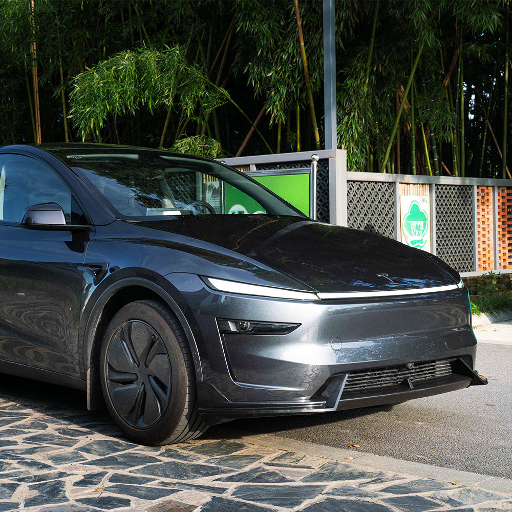 2025+ Tesla Model Y Juniper Front Lip Spoiler by Yeslak | Premium Aerodynamic Upgrade & Bumper Protection