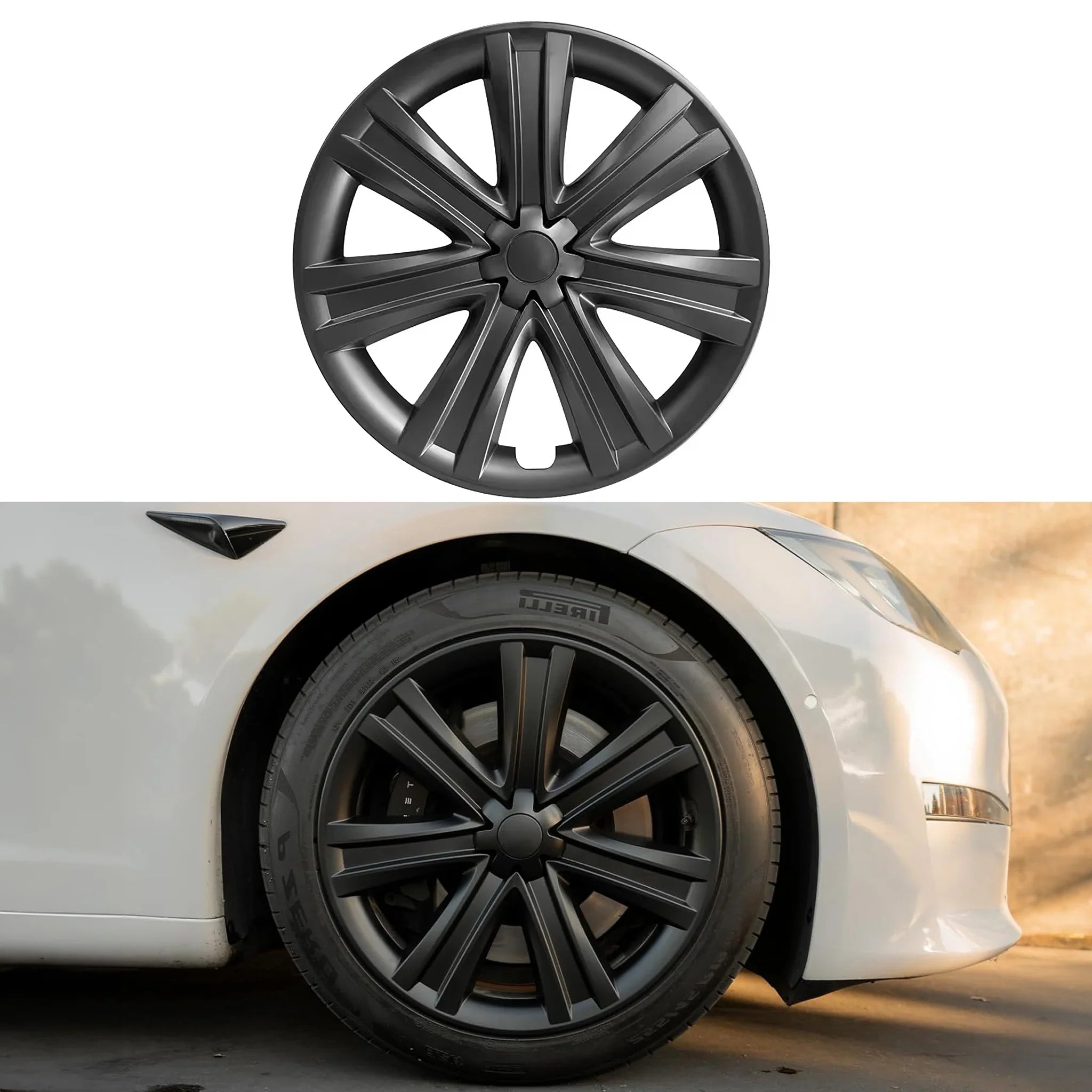 1 Pcs Wheel Cover For Tesla Model Y 19'' Gemini Wheels & Model S 19" Tempest Wheels (1 Pcs)