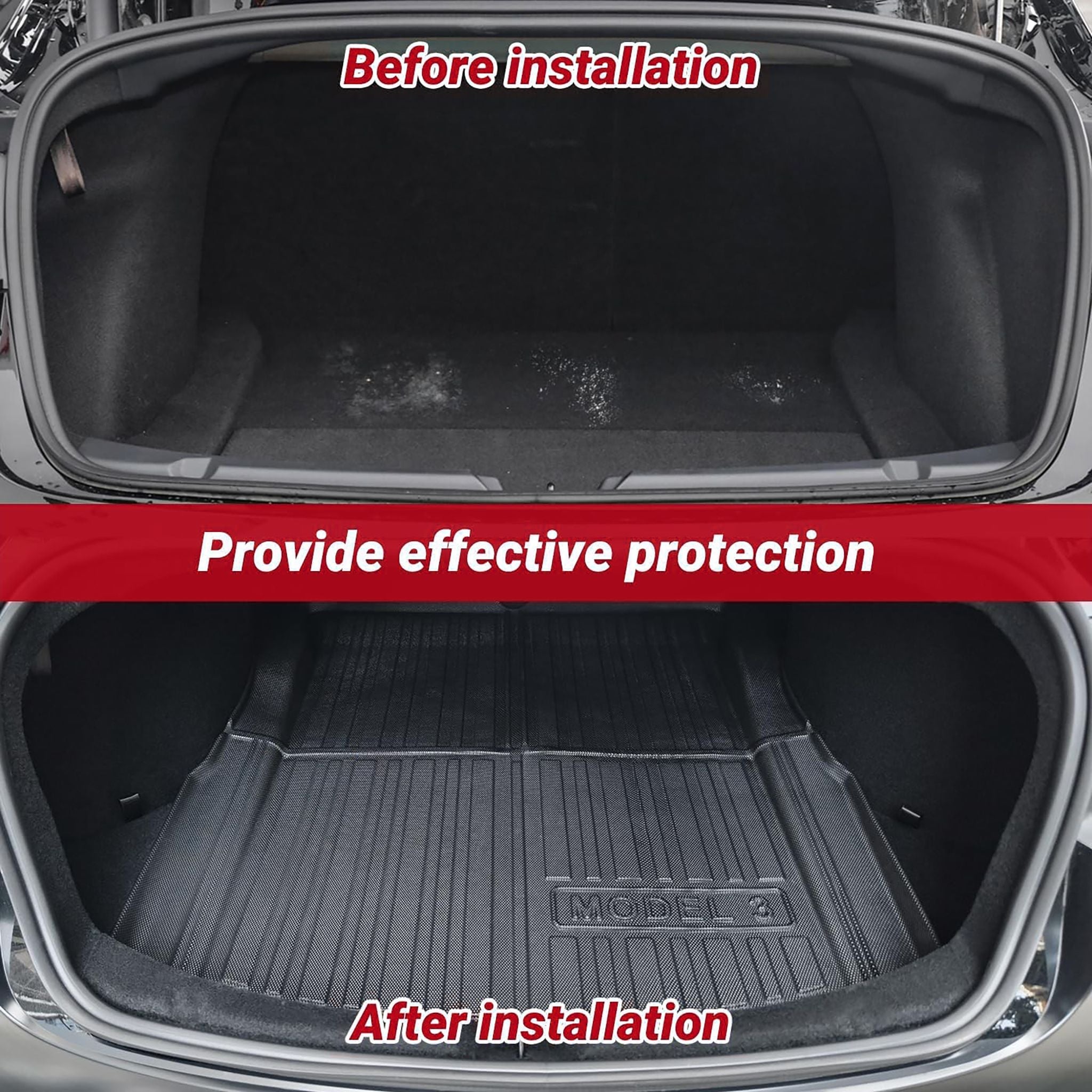 Tesla Model 3 Highland 2024-2025 All-Weather Trunk Cargo Mats