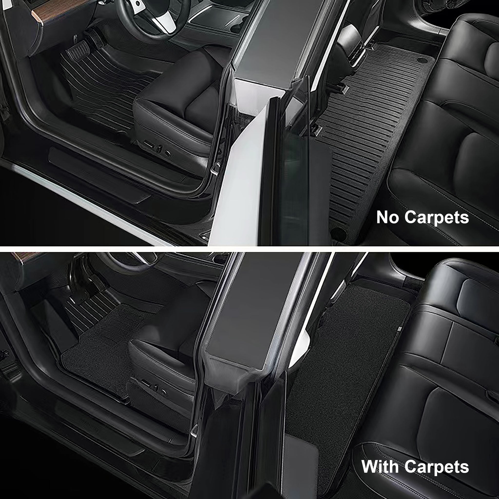 Tesladm All Weather Floor Mats Full Set for Tesla Model Y Right Hand Drive