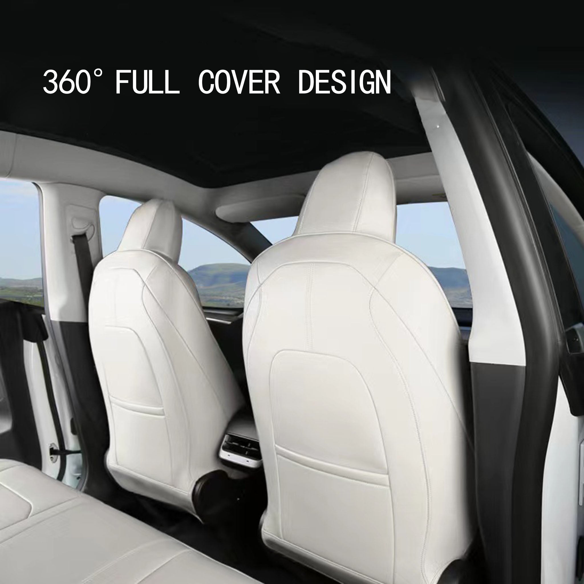 Premium Custom-Fit Tesla Seat Covers for Model 3 & Model Y (2017-2025) – Enhanced Comfort, Durability & Interior Protection