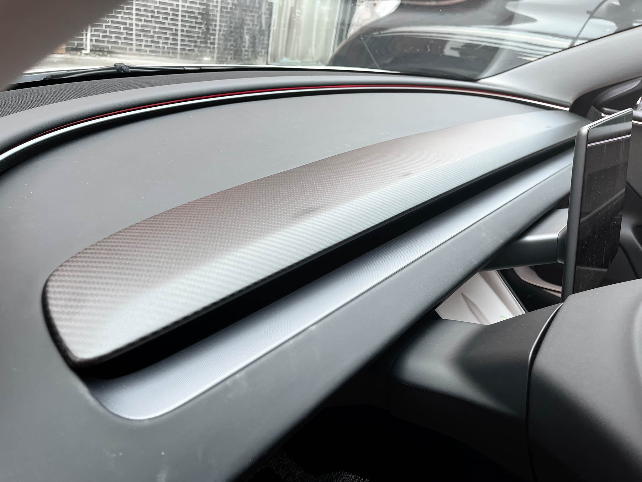 Upgrading Real Carbon Fiber Dashboard Replacement For 2024+ Tesla Model 3 Highland