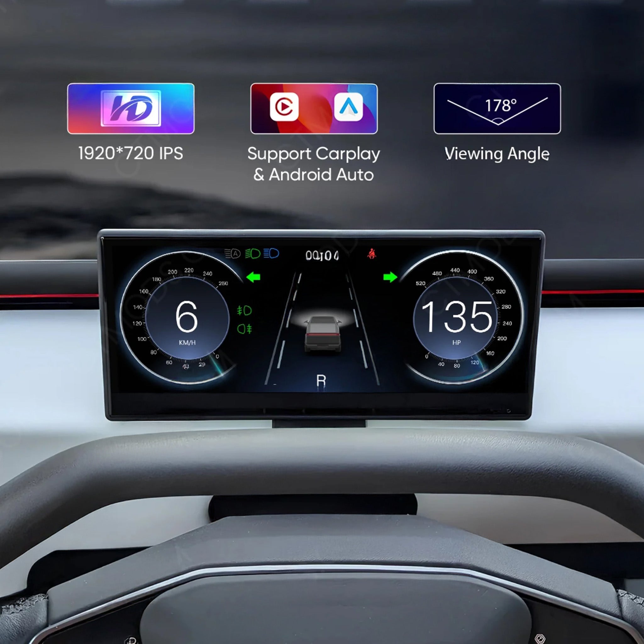 Tesla Cybertruck Screen Display 8.9-Inch Smart Instrument Cluster