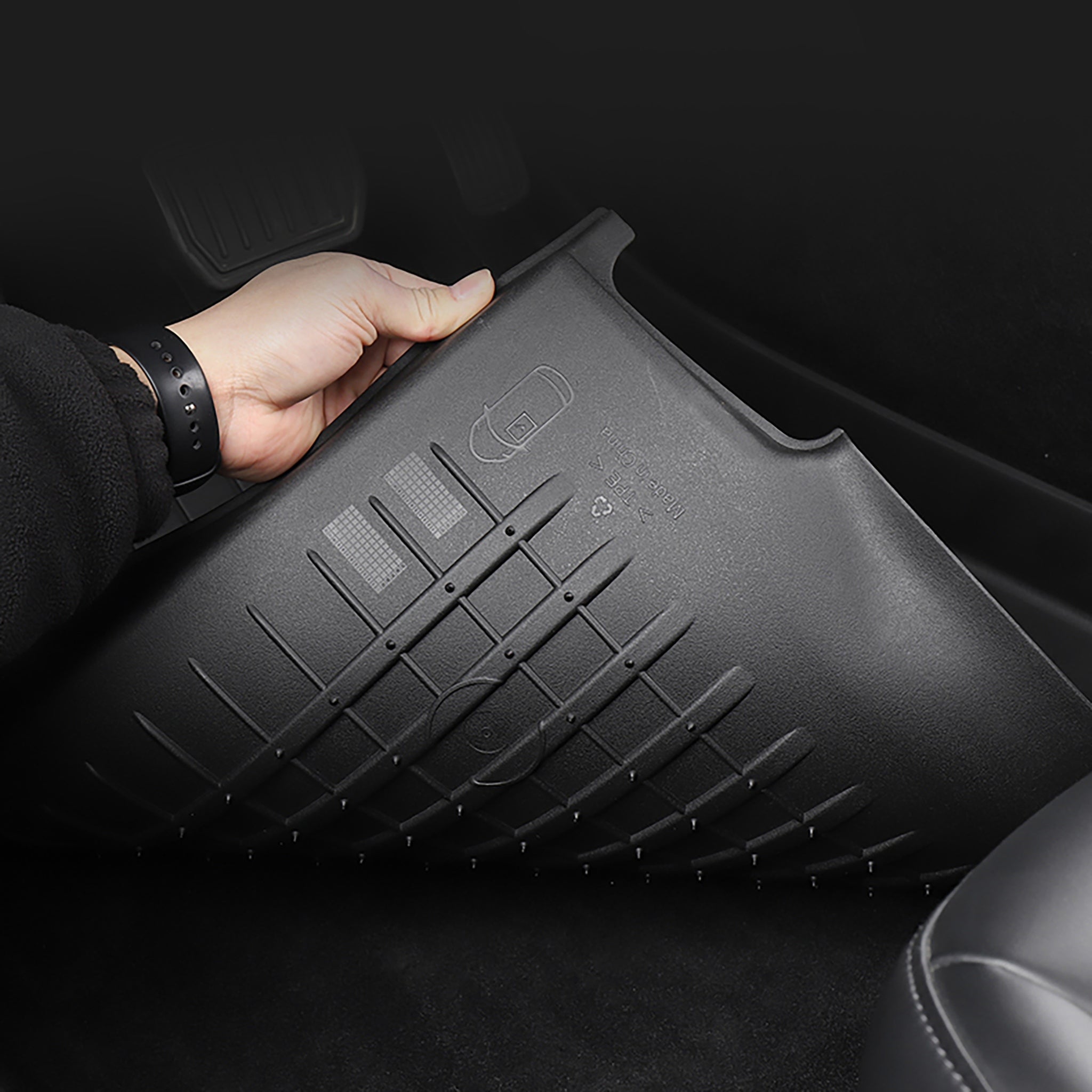 Premium All-Weather Floor Mats for Tesla Model Y - Eco-Friendly TPE, Spill-Proof Design & Luxury Protection