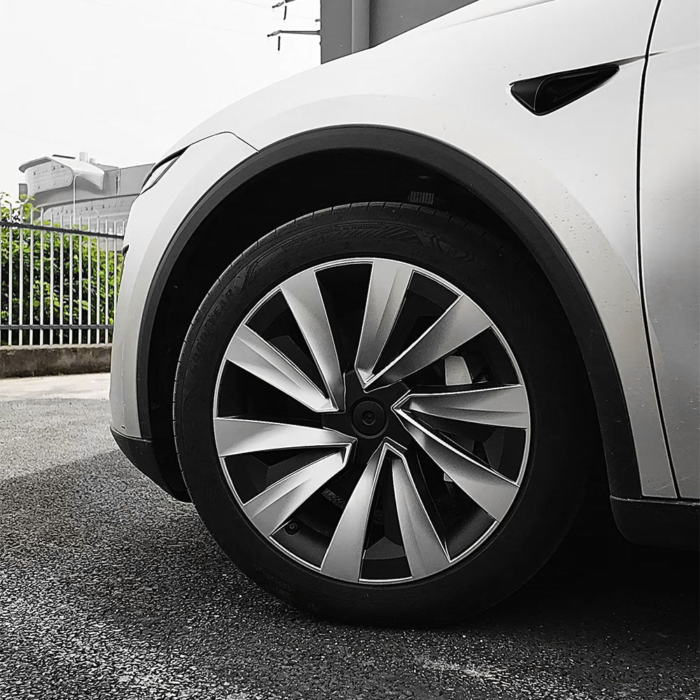 Tesla Model Y Juniper 19" Crossflow Wheel Covers | Helix Style ABS Polymer Rim Protectors (2025+)