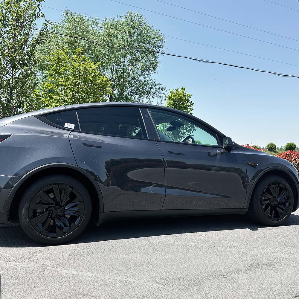 Tesla Model Y Juniper 19" Crossflow Wheel Covers | Helix Style ABS Polymer Rim Protectors (2025+)