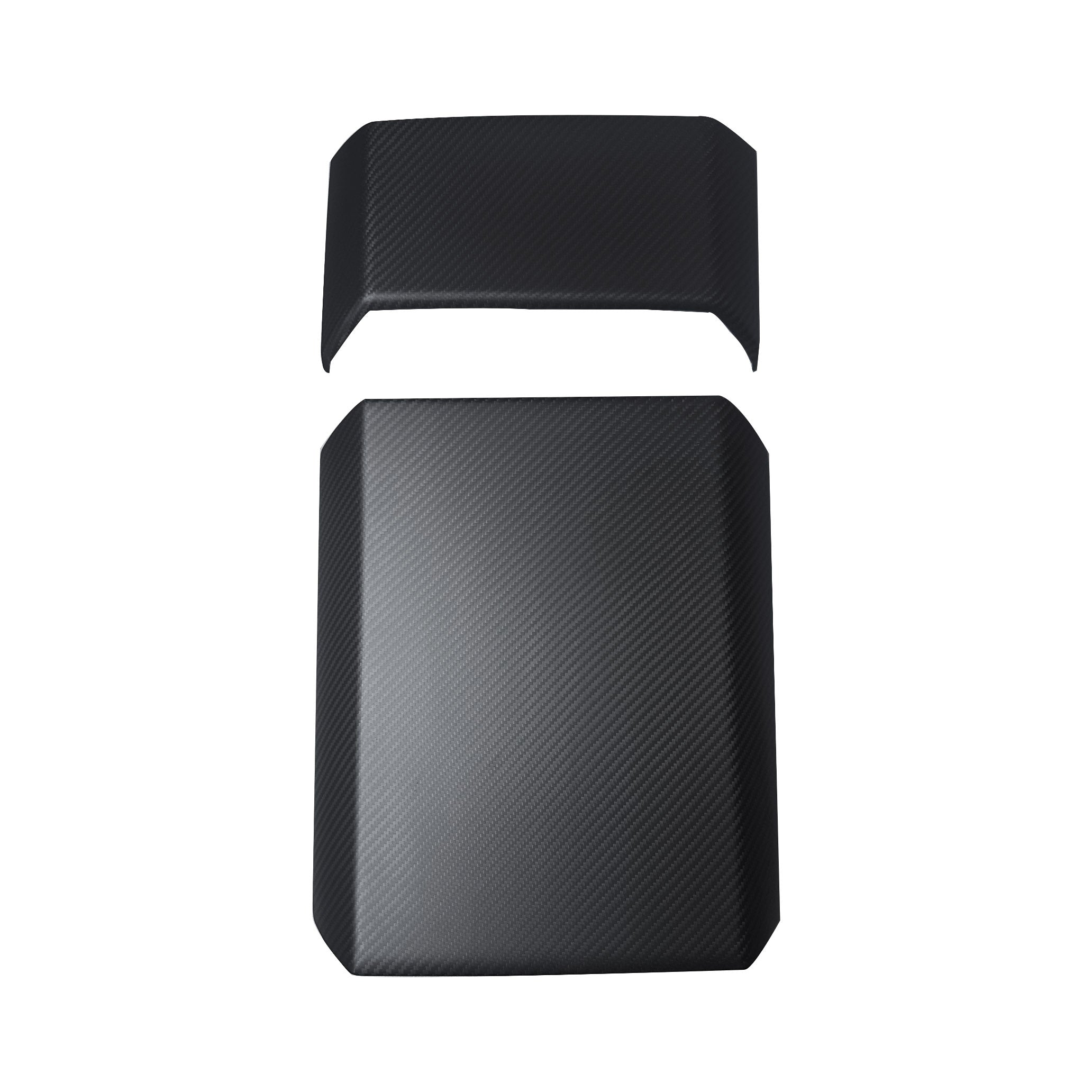 Real Carbon Fiber Armrest Cover & Rear Screen Frame Cover for Tesla Cybertruck (2 Pcs)