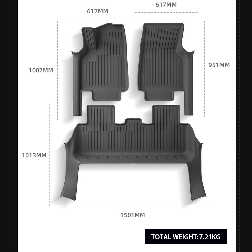 2025+ Tesla Model Y Juniper All-Weather Floor Mats - Custom Fit, Full Coverage Protection
