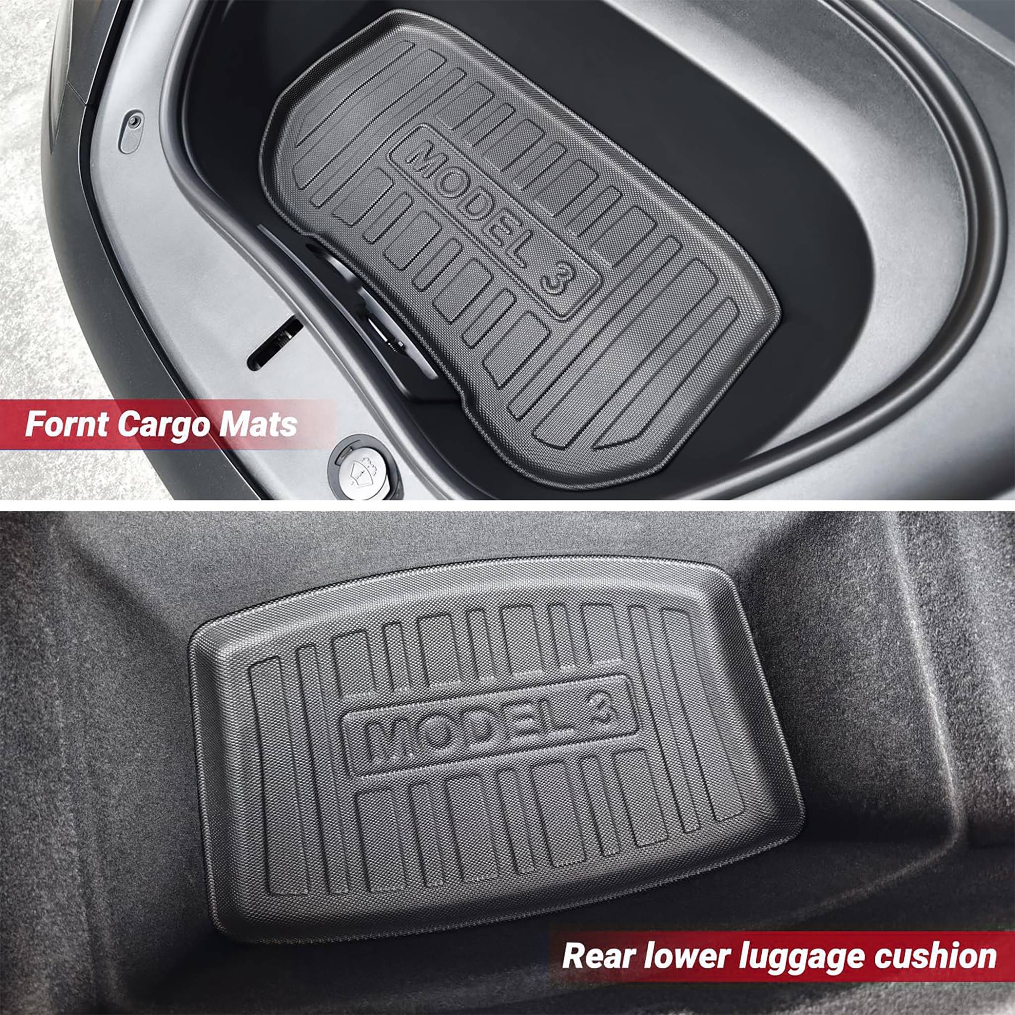 Tesla Model 3 Highland 2024-2025 All-Weather Trunk Cargo Mats